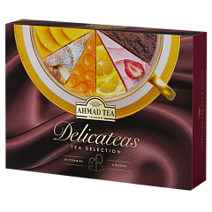 N091  Чайное Ассорти "Delicateas/Деликатис" пирамидки в конвертах, 6 вкусов по 5х1,8г, 54г